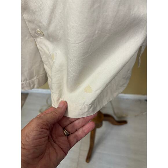 Tori Richards Hawaiian Christmas embroidered shirt, cream, collectors, tropical - Picture 10 of 10